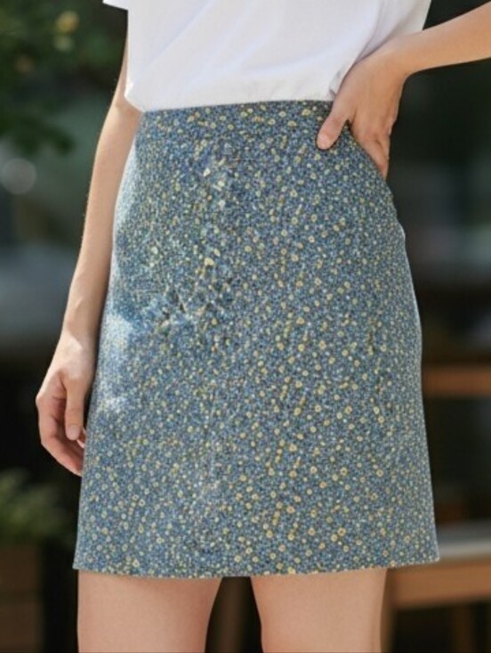 Talbots Dresses & Skirts - Talbots Teal Mini Skirt with Yellow Accents.